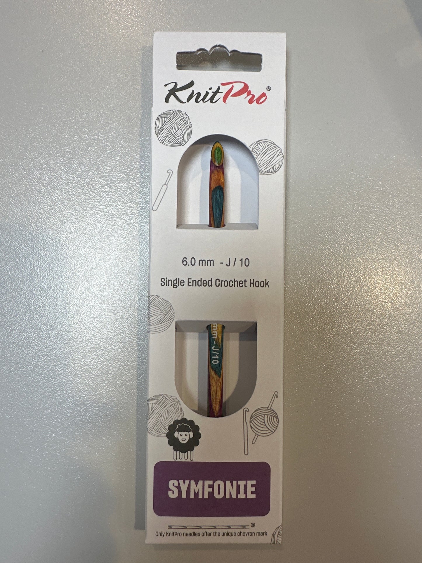 KnitPro Symfonie single ended crochet hook
