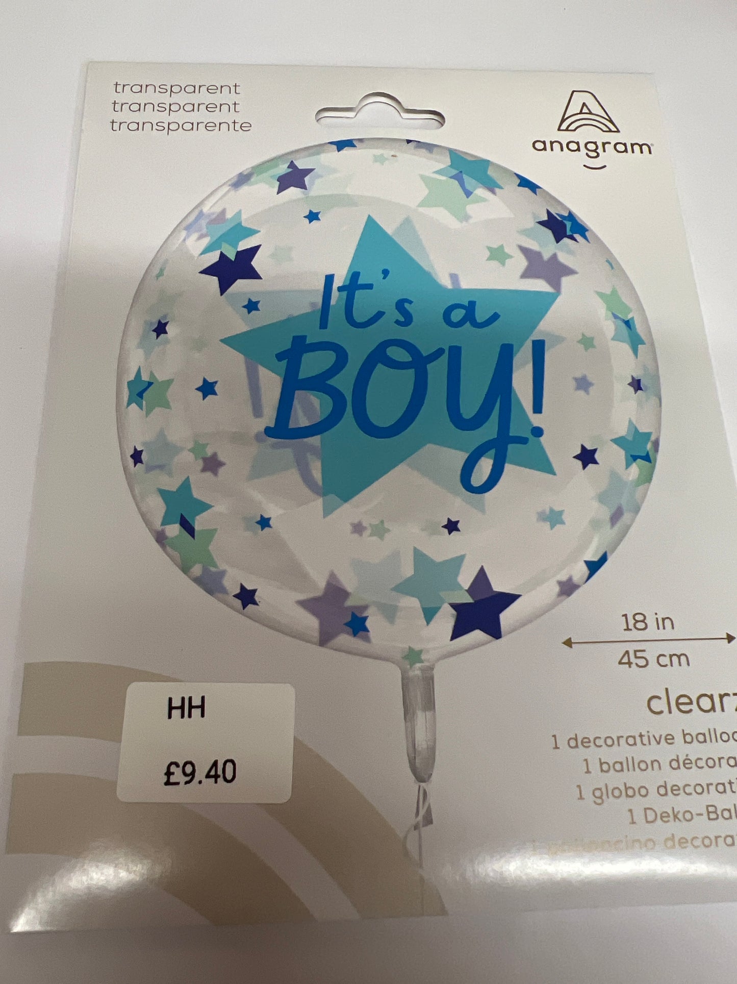 It’s a boy helium balloon