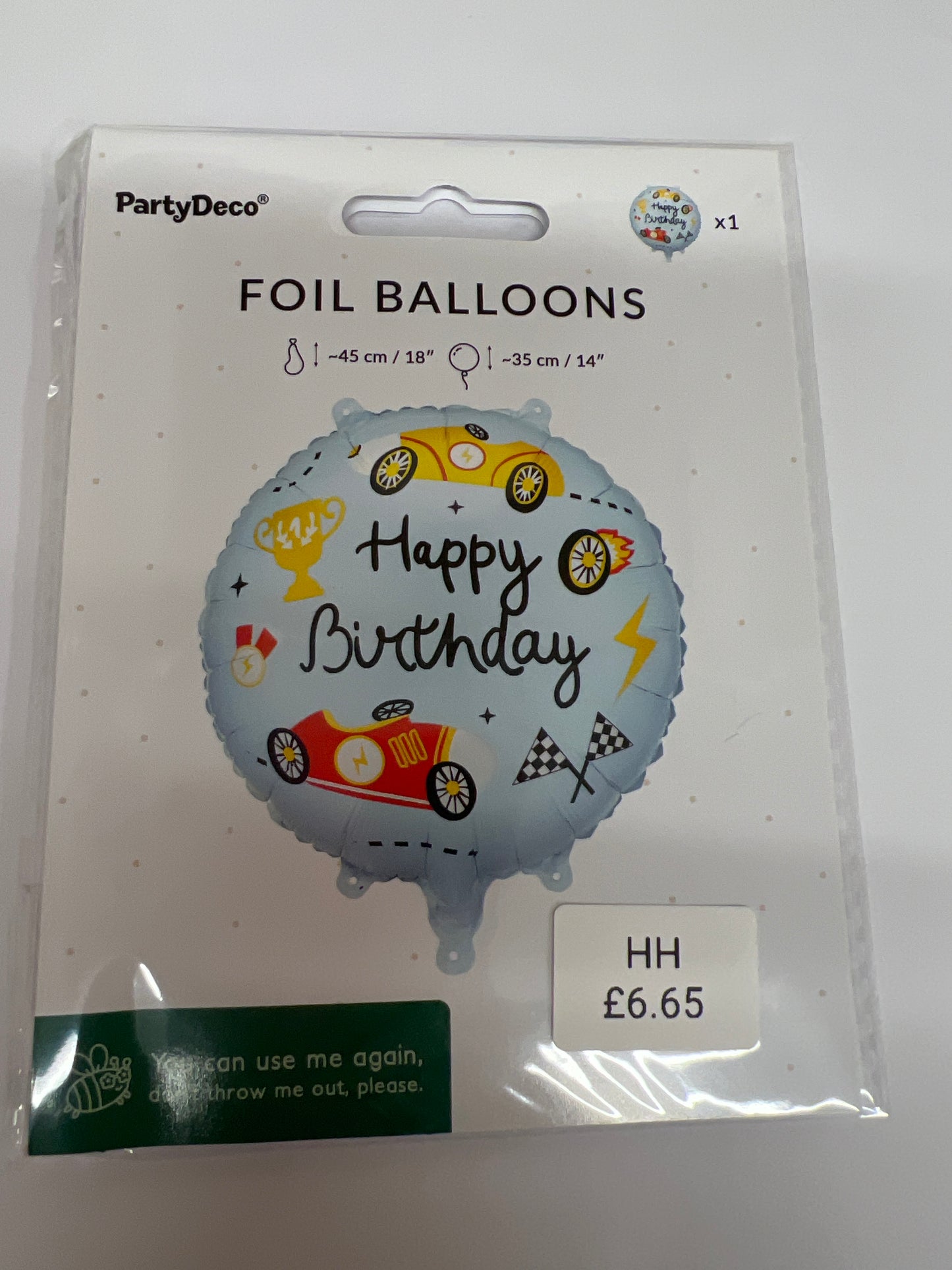 Happy birthday car helium balloon