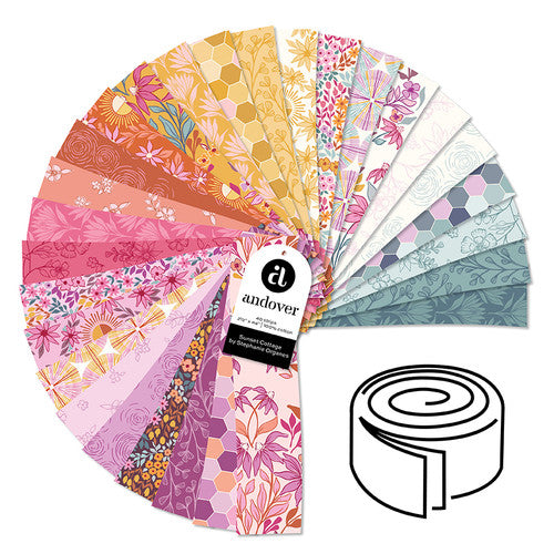 Andover Fabrics Sunset Cottage by Stephanie Organes - 2.5" Strip Roll