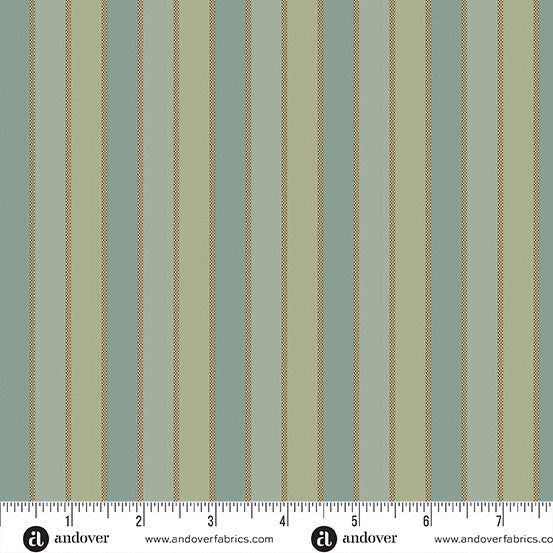Andover Fabrics Autumn Bouquet by Renee Nanneman - Ribbon Weave Green