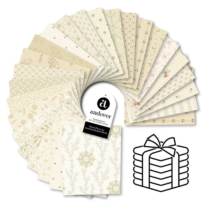Makower UK Snow Flurry - Fat Quarter Bundle (26 Cuts)