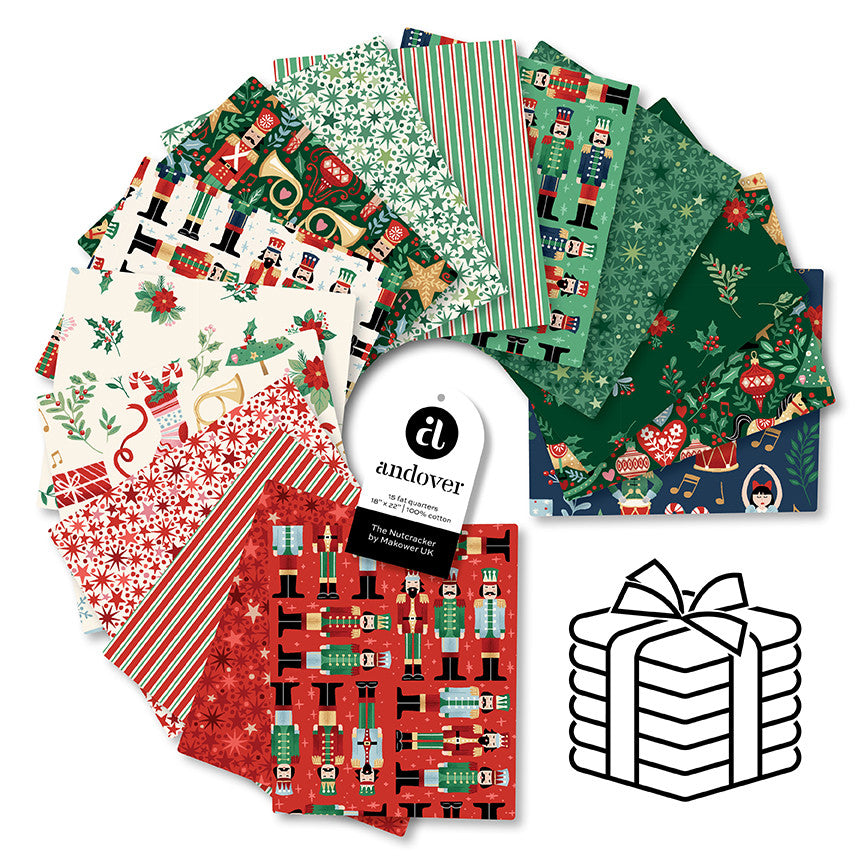 Makower UK The Nutcracker - Fat Quarter Bundle (15 Cuts)