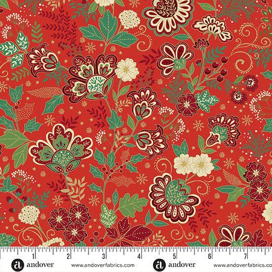 Makower UK Adorn - Bloom Red