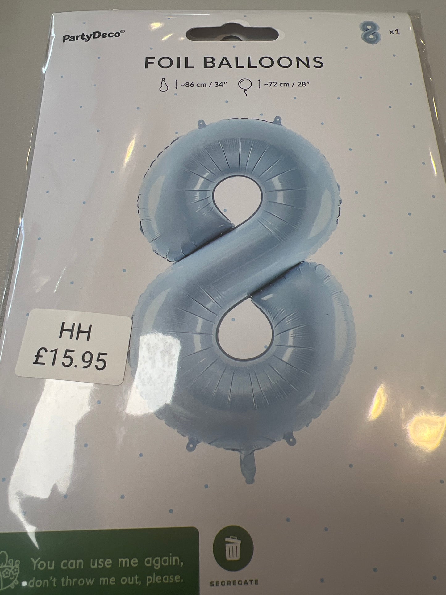 Helium balloon No 8 34”