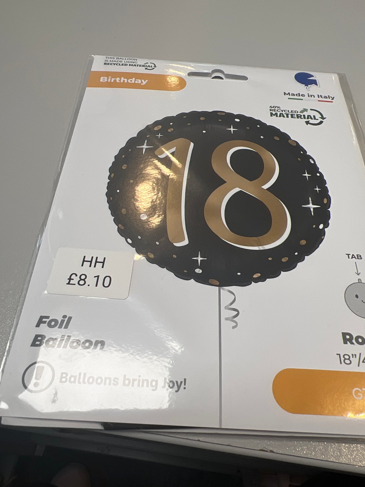 Helium 18th balloon