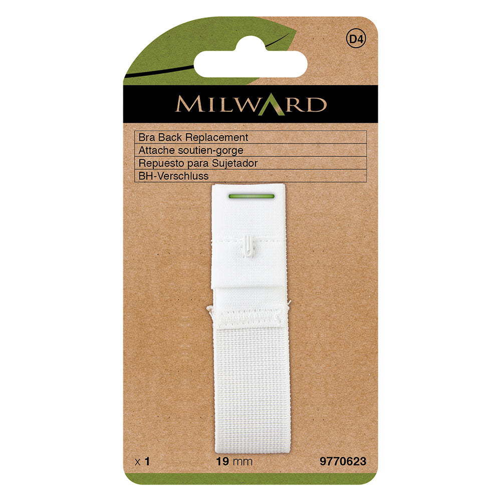 Milward Bra Back Replacement 19mm White