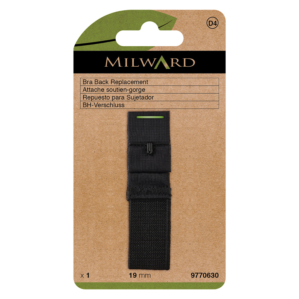 Milward Bra Back Replacement 19mm Black