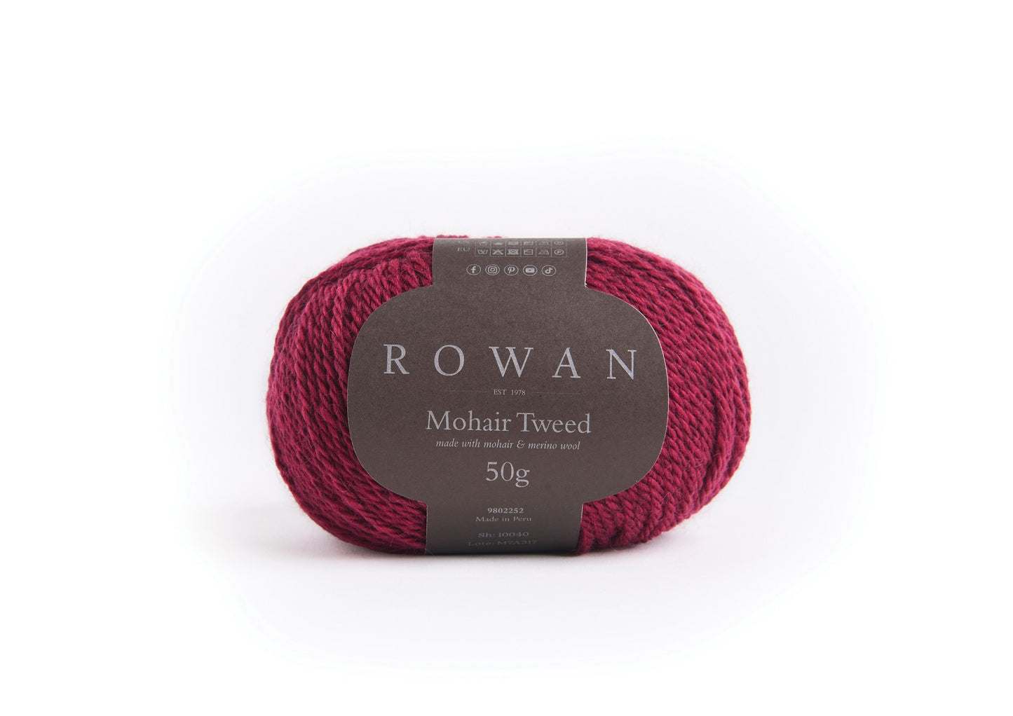 Rowan Mohair Tweed 50g - Berry