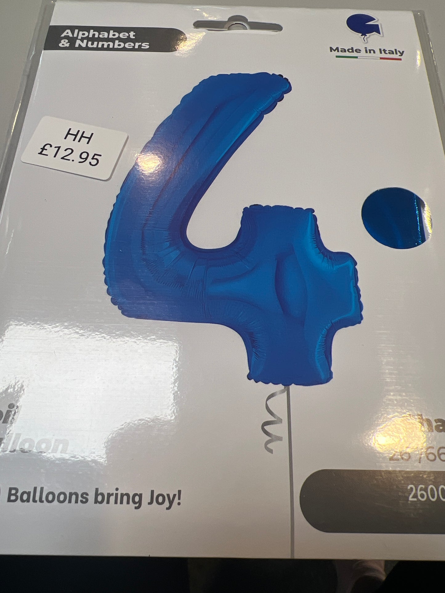 Helium No 4 balloon blue