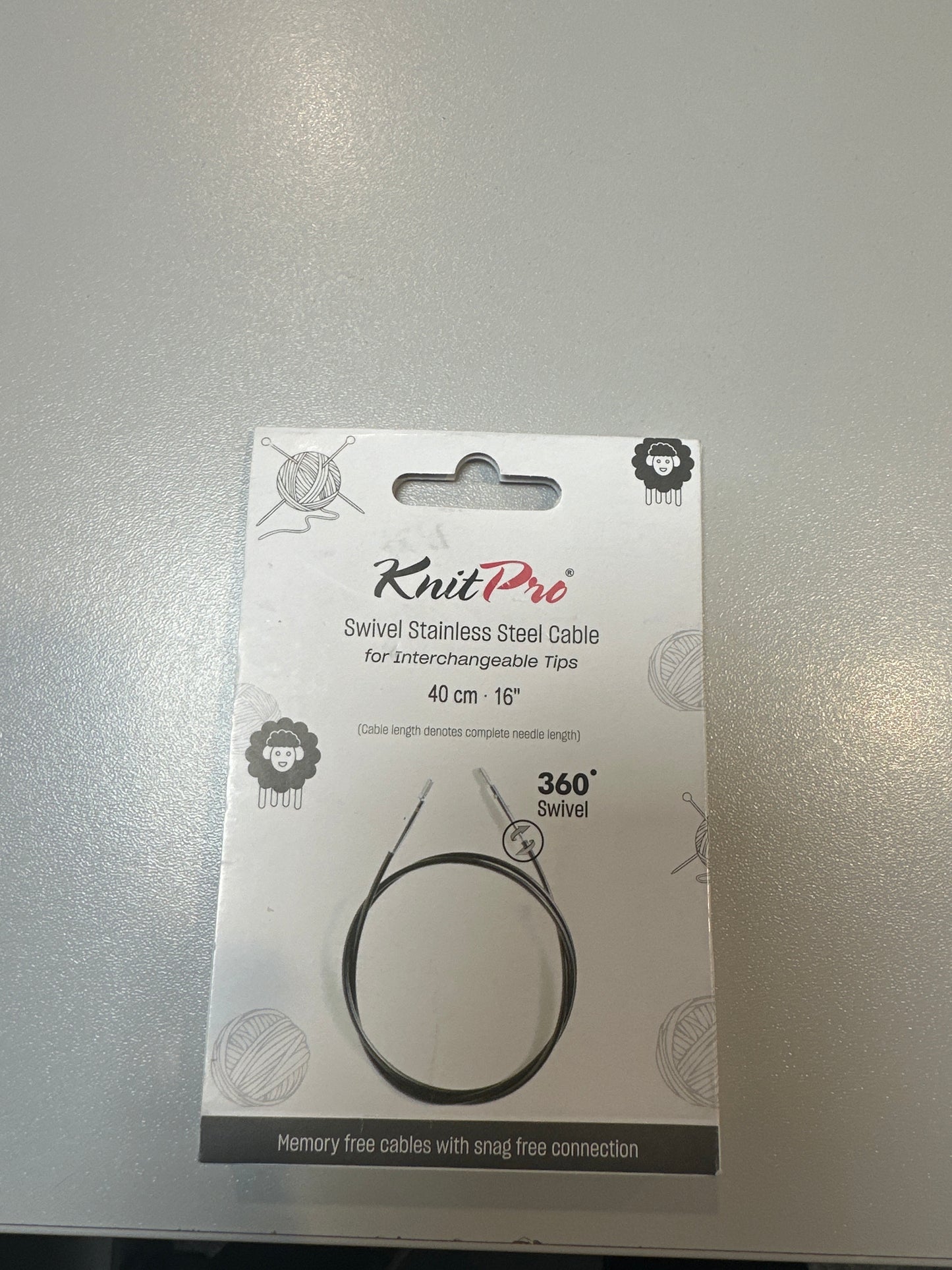 KnitPro Swivel S/Steel Cable