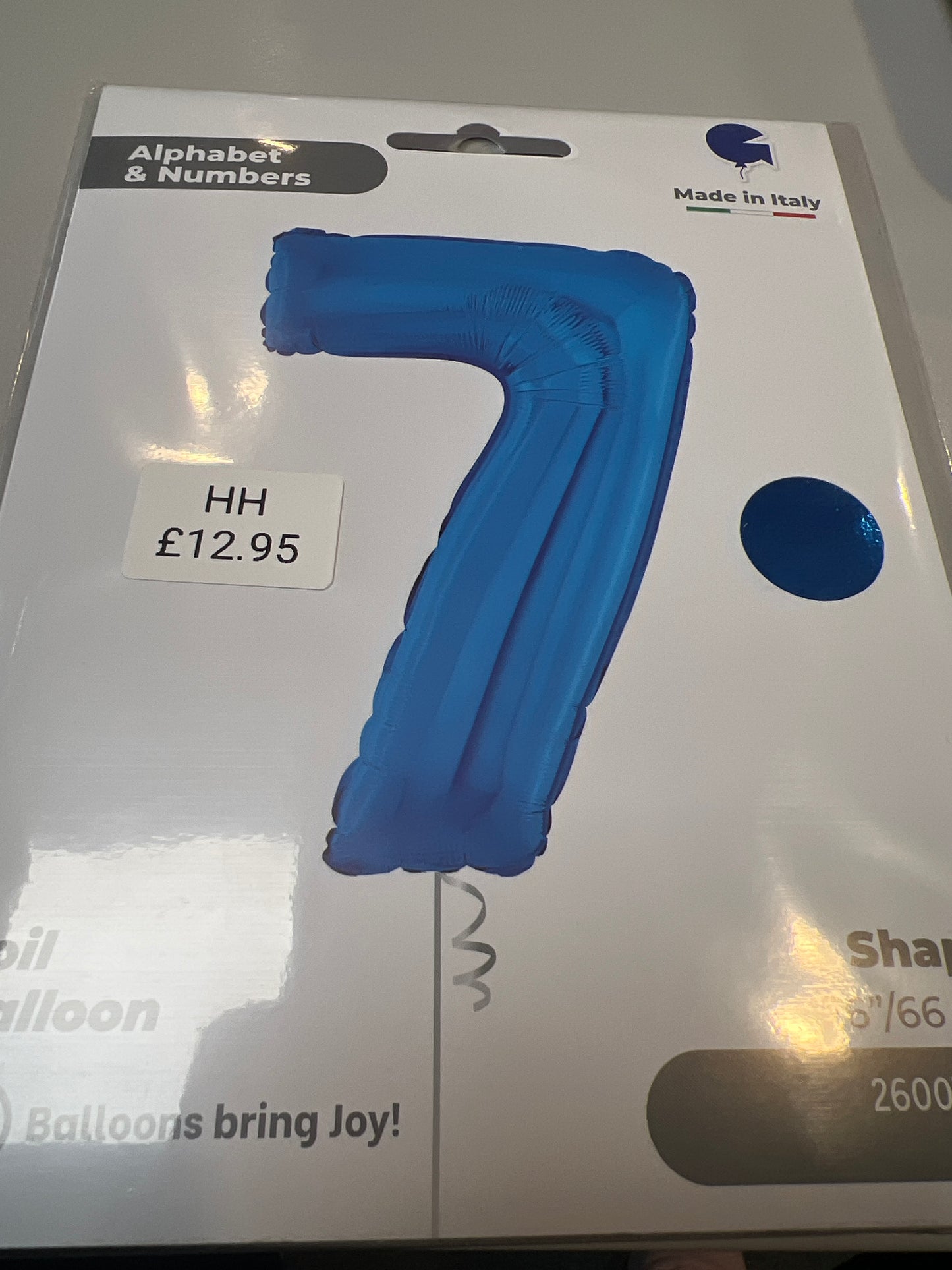 Helium No 7 balloon blue