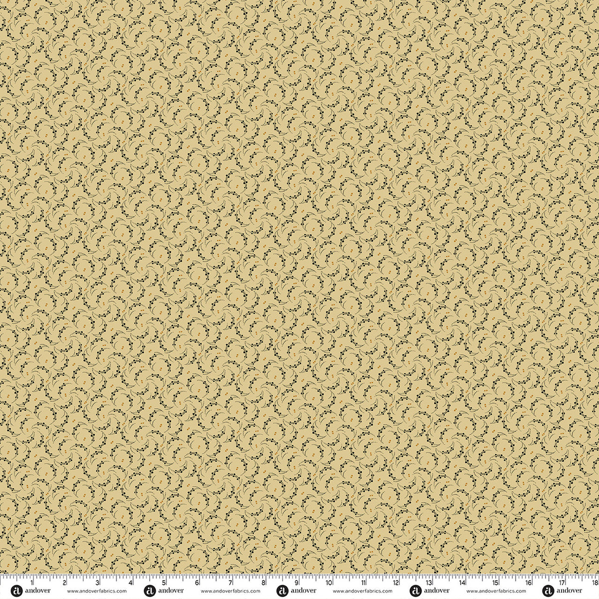 Andover Fabrics Providence Shirtings - Swirls Parchment