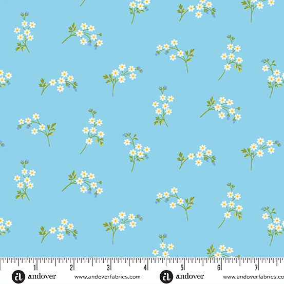 Andover Fabrics Beloved Blossoms - Daisy Spray Sky