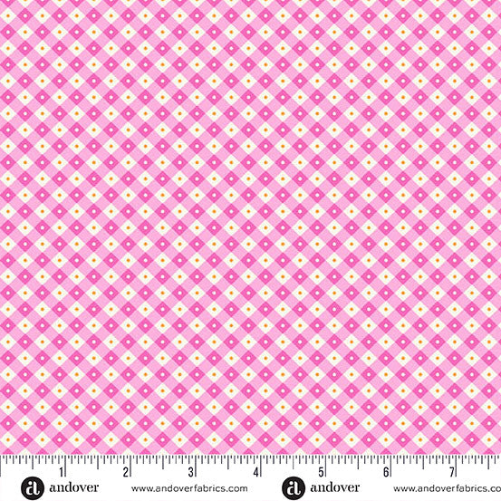 Andover Fabrics Beloved Blossoms - Checker Dot Pink