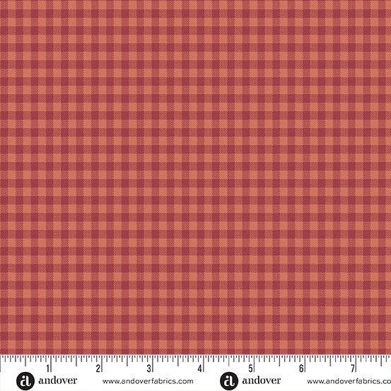 Andover Fabrics Quiltessential Minis - Gingham Blood Orange