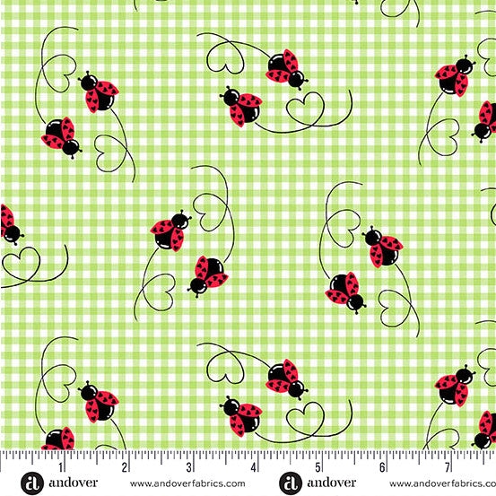 Andover Fabrics Little Ladies - Twin Treasures Fern