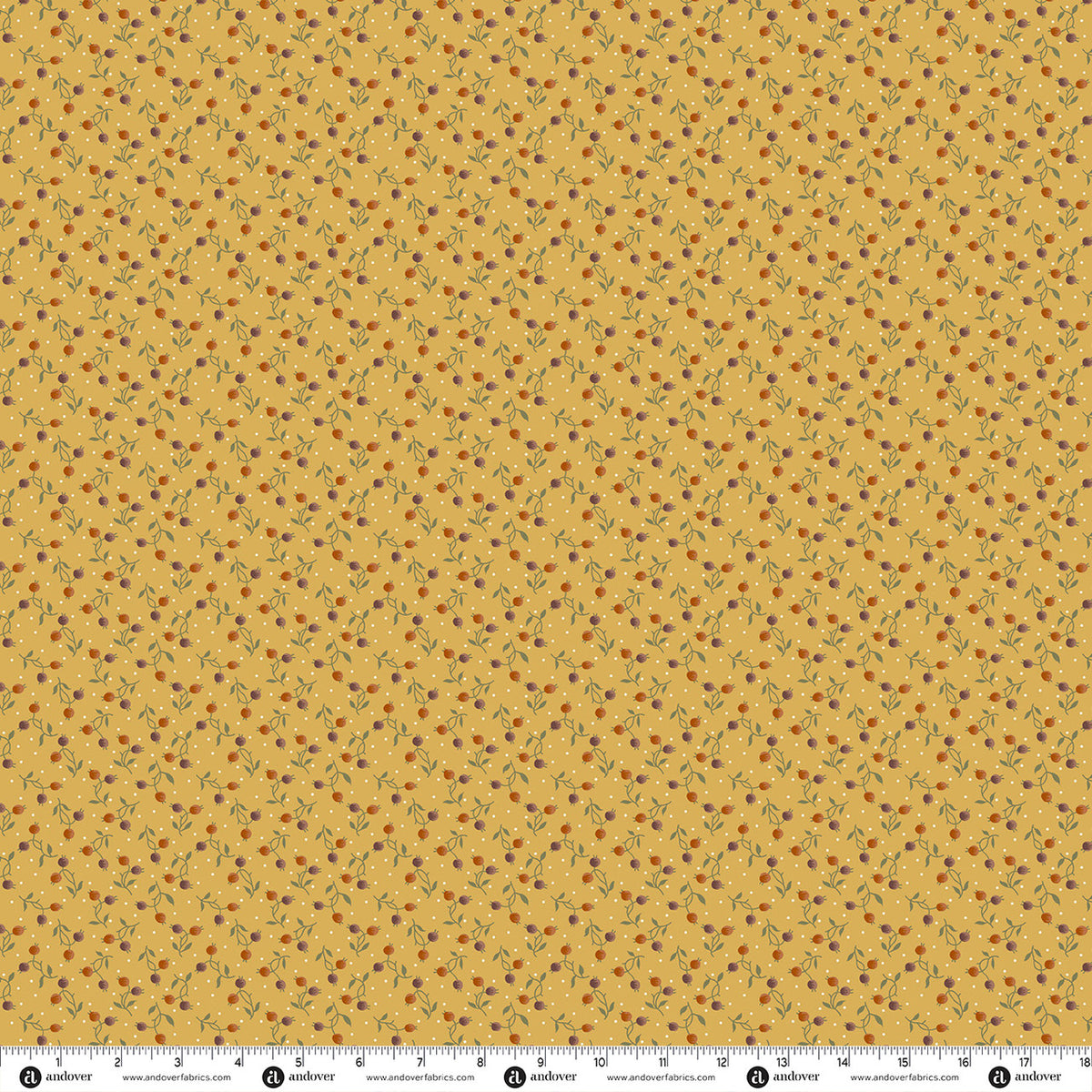Andover Fabrics Secret Stash Favorites - Amber Berry Butternut