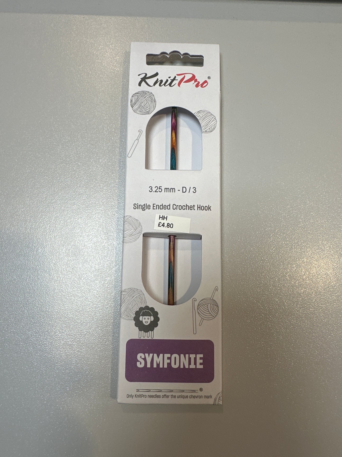 KnitPro Symfonie single ended crochet hook