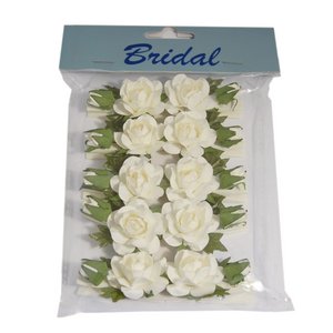 Occasions Pegs Rose Spray 3.2cm Pack of 10 Ivory