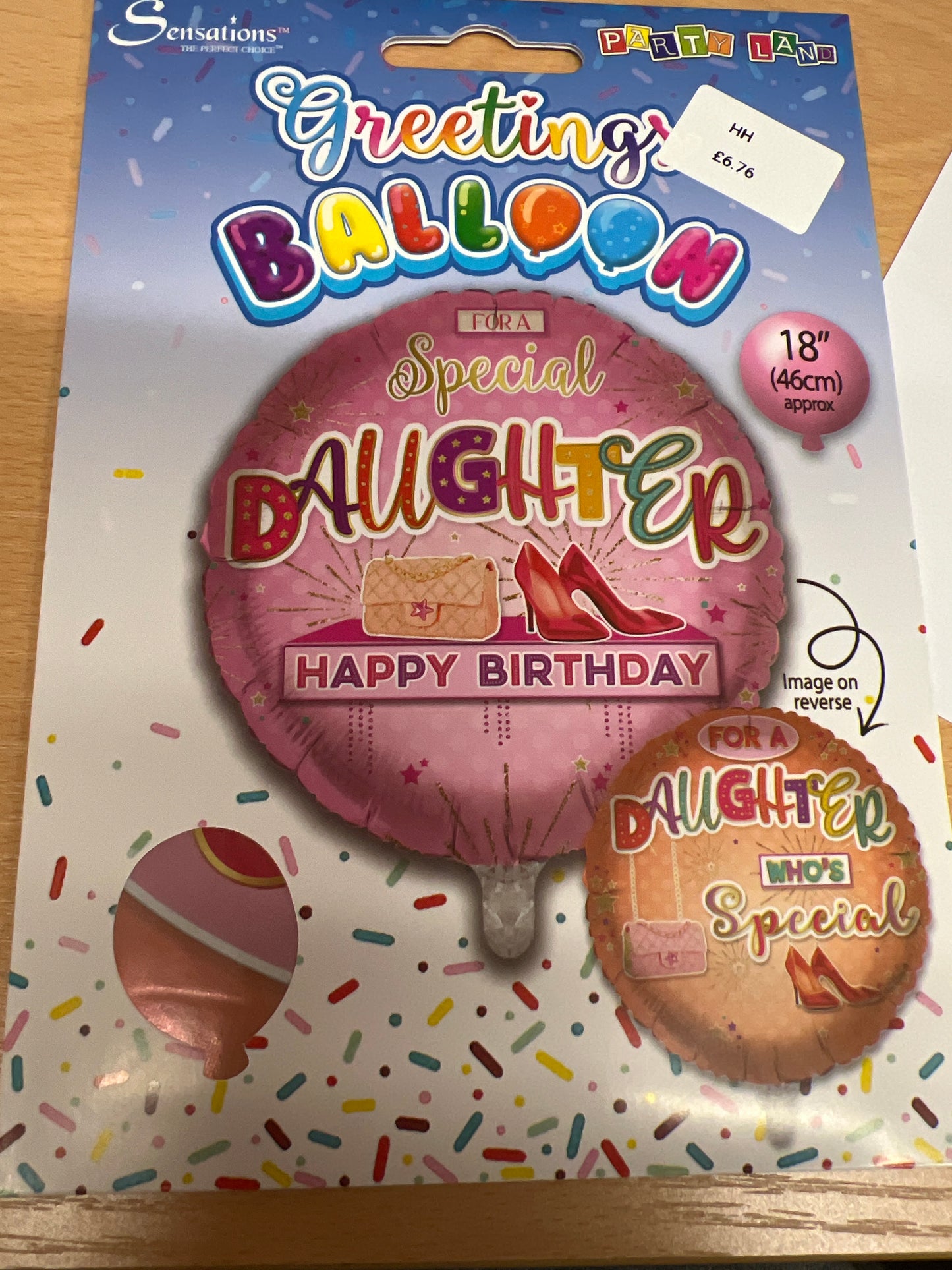 Special daughter helium balloon