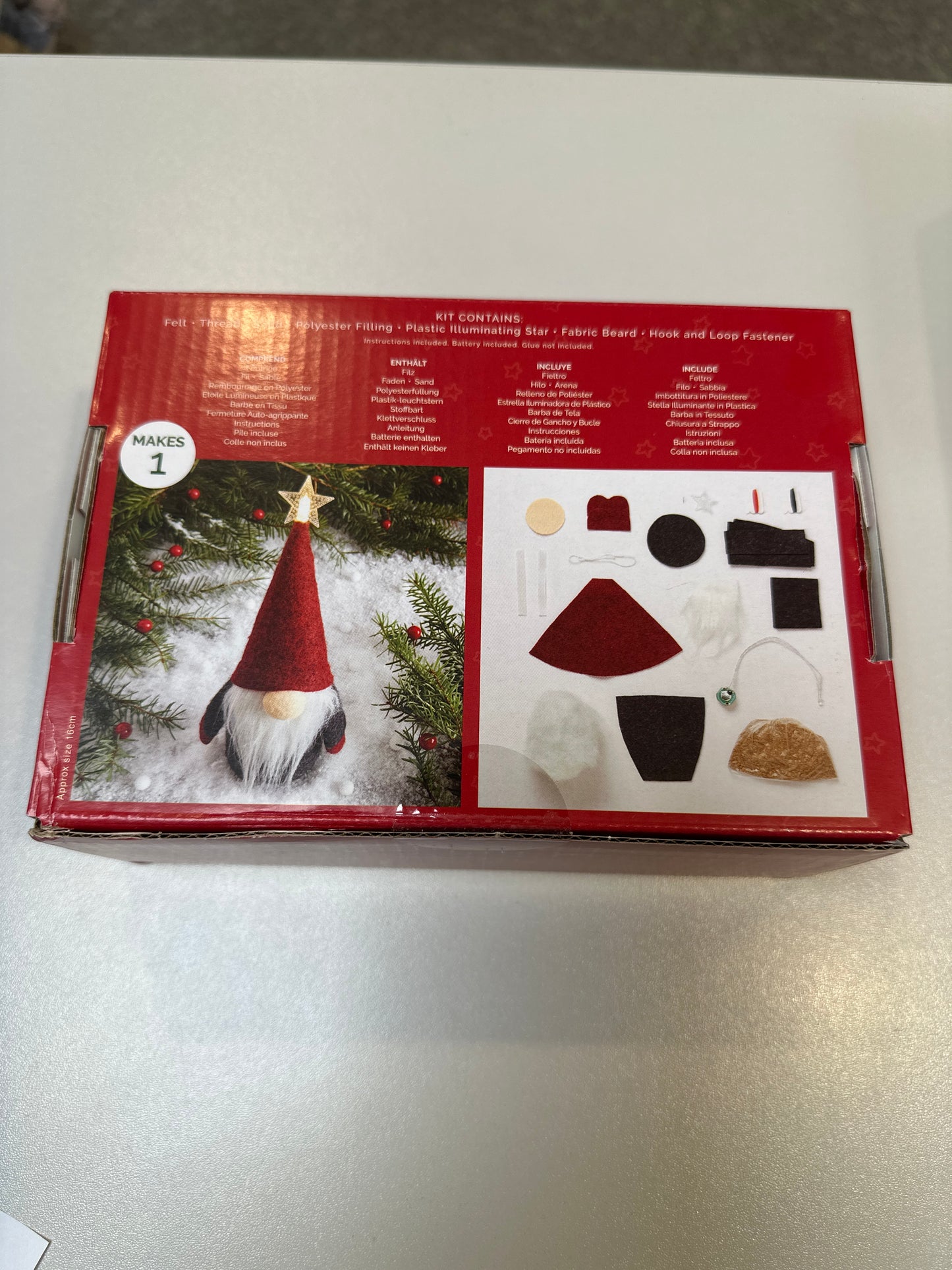 Light up Santa fabric kit