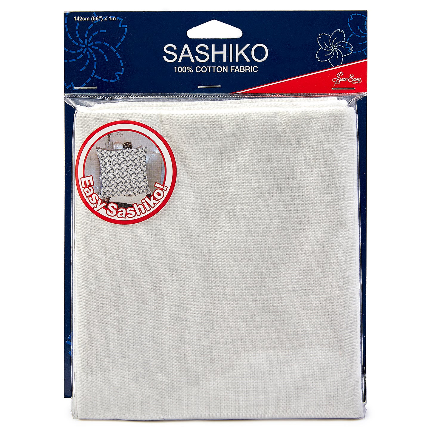 Sew Easy Sashiko Cotton Fabric 1m x 1.42m Ivory
