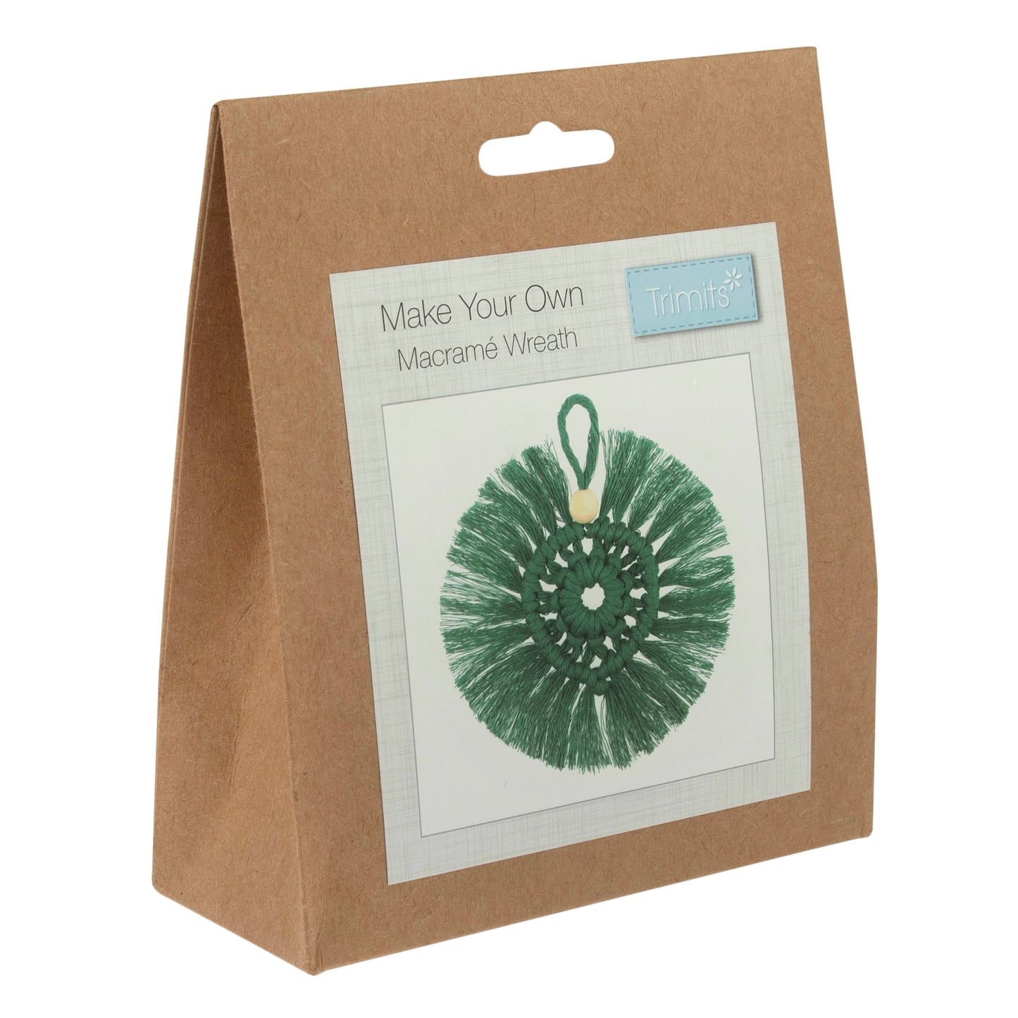 Trimits Macrame Kit Decoration Wreath Green