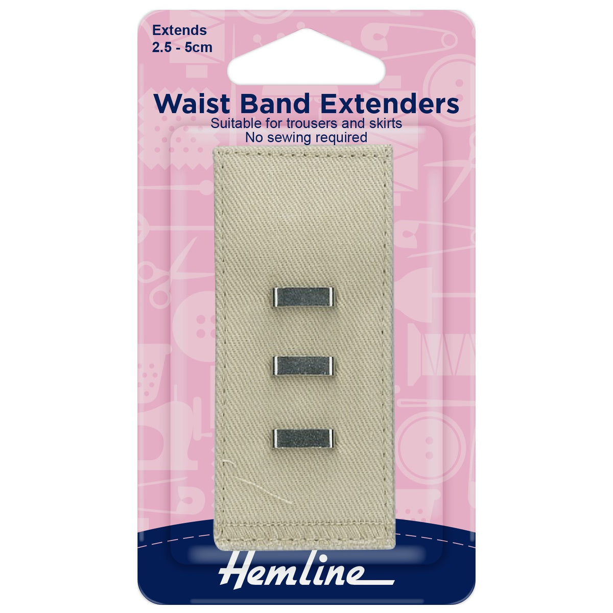 Hemline Waistband Extender Hook and Bar Nude