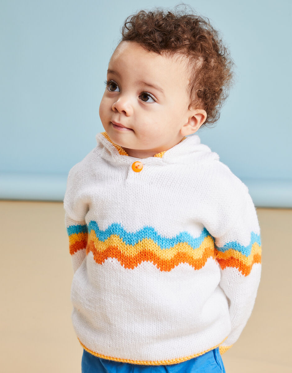Sirdar F075 Rainbow Wave Hoody