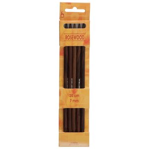 Pony Knitting Pins Double-Ended Set of 5 Rosewood 20cm x 7.00mm