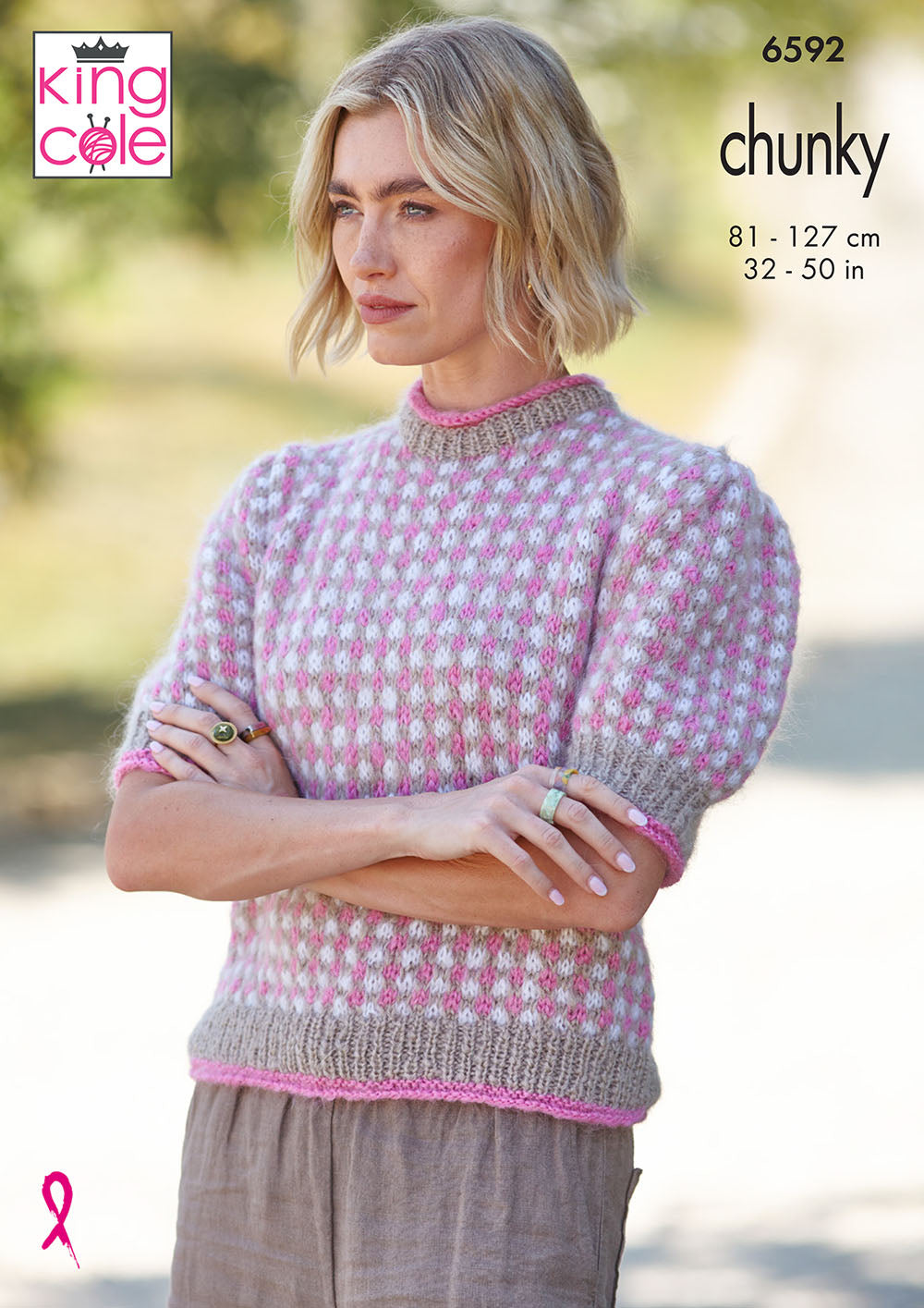 King Cole Pattern 6592 - Tank Top and Sweater in Flair Solo Chunky