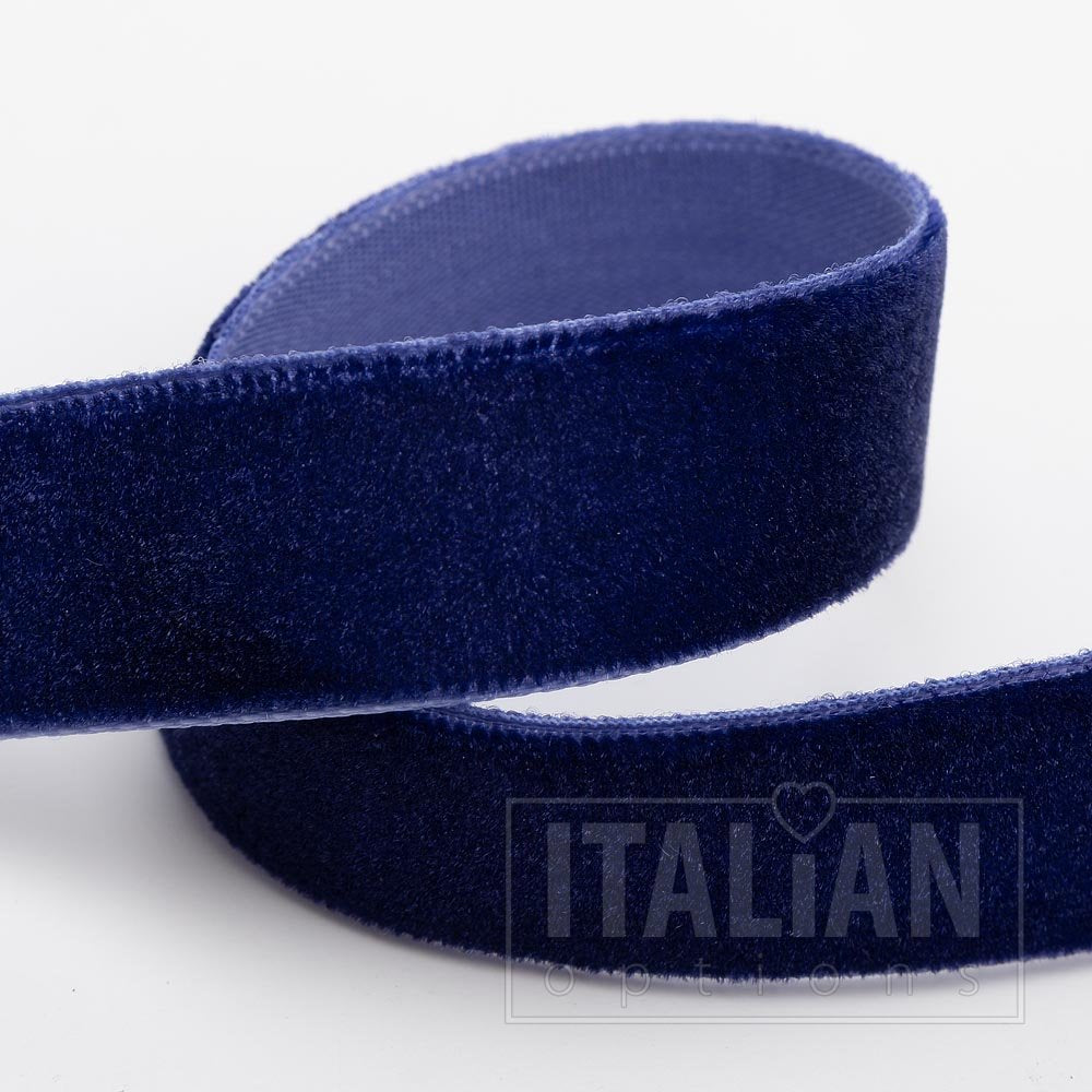 Navy Velvet Ribbon 16mm x 10m