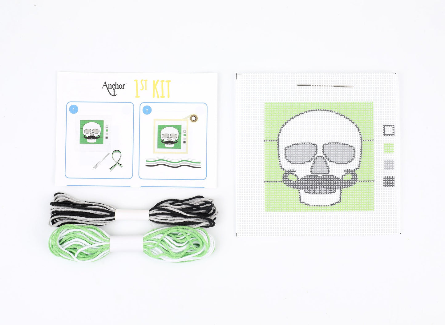 Anchor 1st Kit, Long Stitch, Skull with Moustache