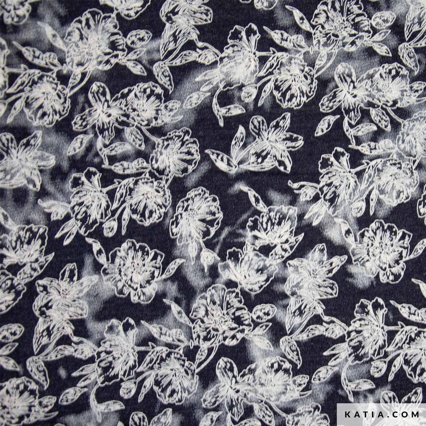 Katia Denim Flowers (Half Metre)
