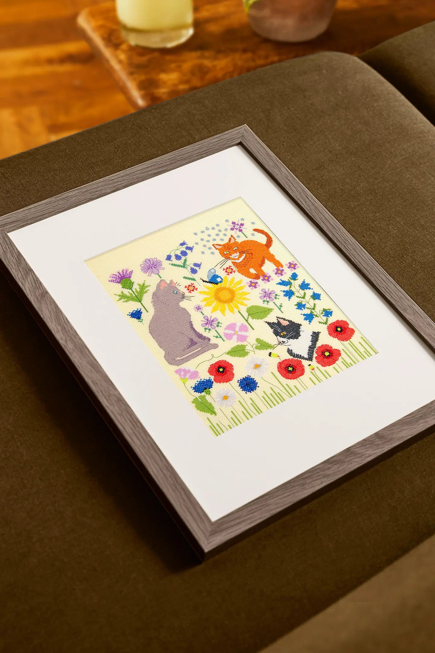 DMC Cross Stitch Kit - Cats In The Fields