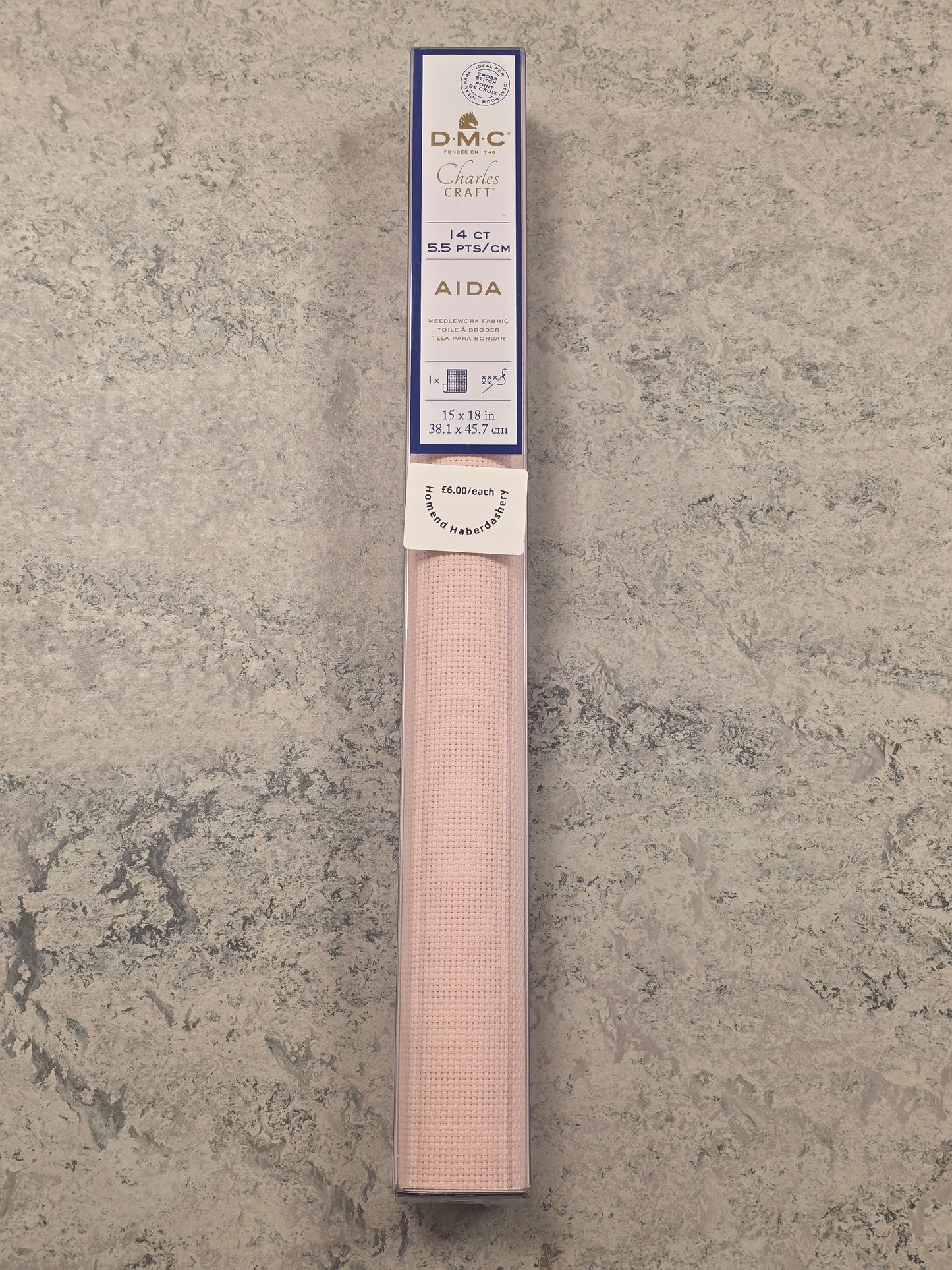 D.M.C Aida 14ct. - Pink