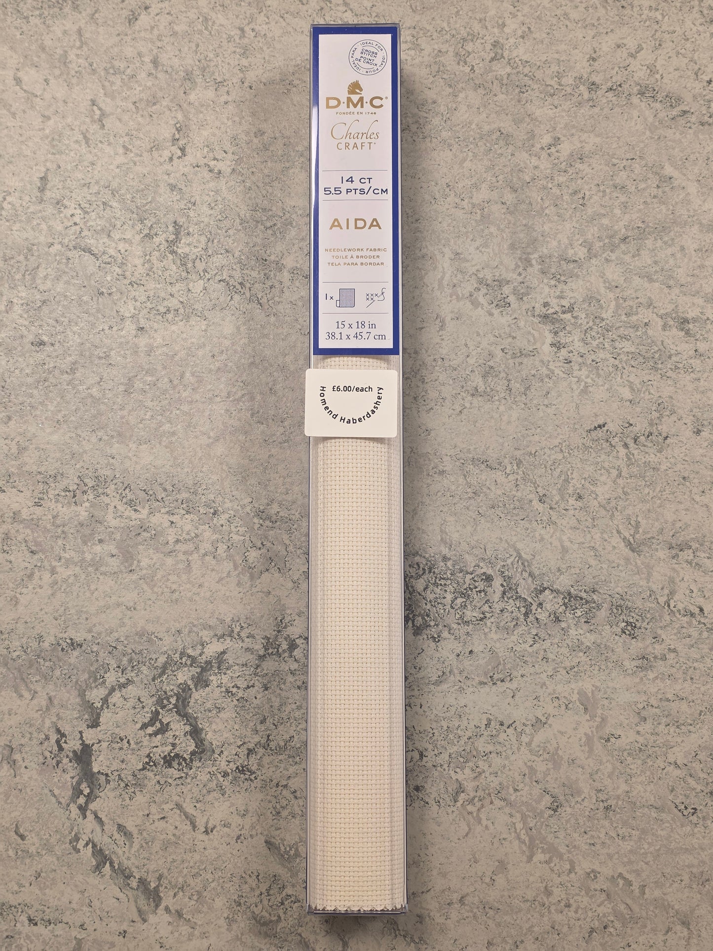 D.M.C Aida 14ct. Ecru