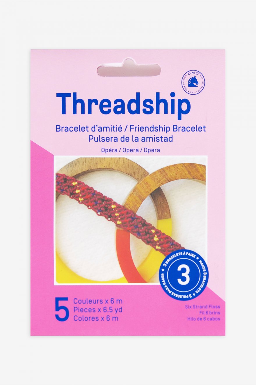 DMC Threadship Beginner Friendship Bracelet Kit - Opera