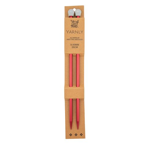 Yarnly Aluminium Knitting Needles 9mm x 35cm