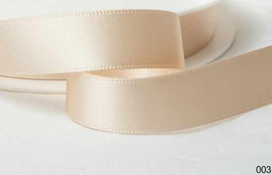 Sand Oatmeal Double Faced Satin Ribbon 10mm x 25m