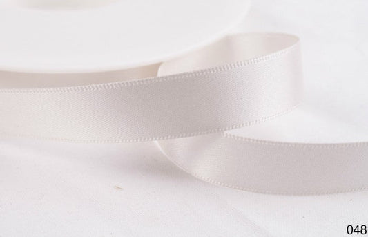 Ivory Double Faced Satin Ribbon 15mm x 25m