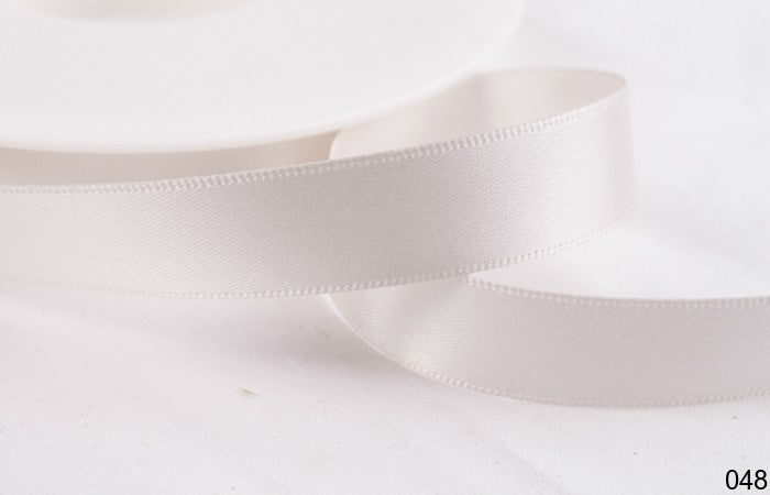Ivory Double Faced Satin Ribbon 10mm x 25m