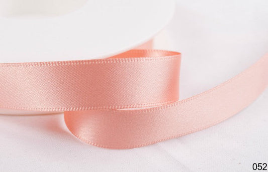 Peach Pale Apricot Double Faced Satin Ribbon 3mm x 50m