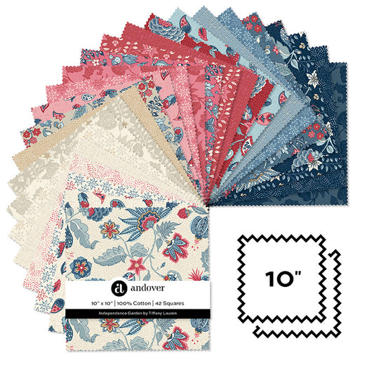 Andover Fabrics Liberty Garden - 10 Inch Square Pack (42 Cuts)