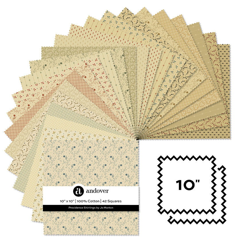 Andover Fabrics Providence Shirtings - 10 Inch Square Pack (42 Cuts)