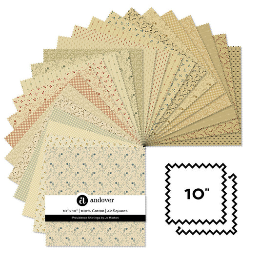Andover Fabrics Providence Shirtings - 10 Inch Square Pack (42 Cuts)
