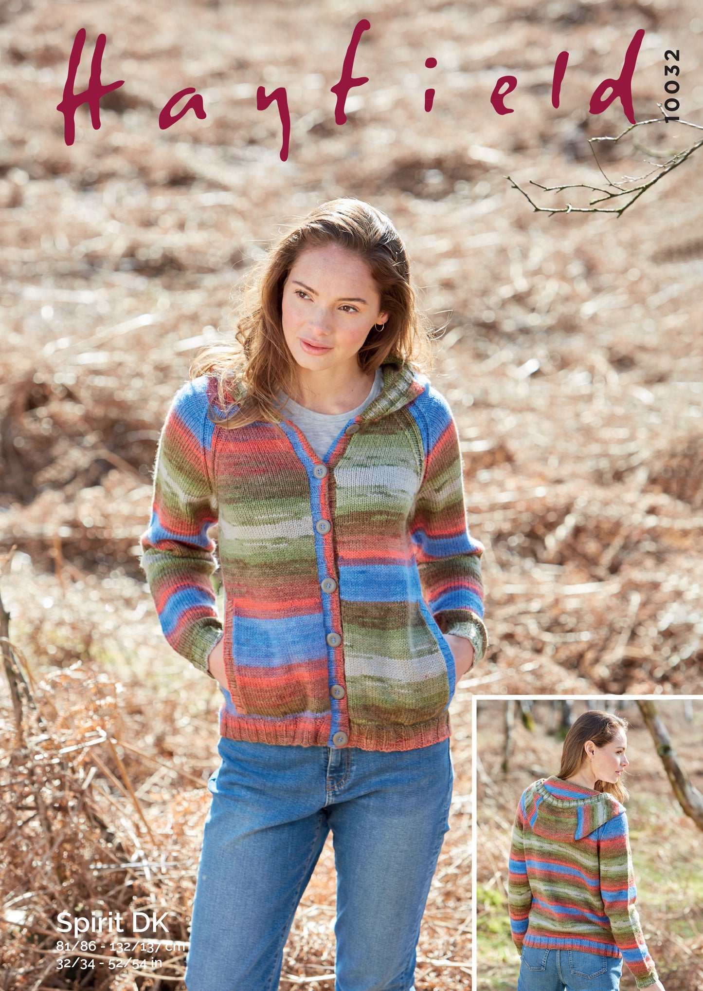 Hayfield Pattern 10032 - Ladies Hooded Cardigan-Hayfield Spirit DK - Product image