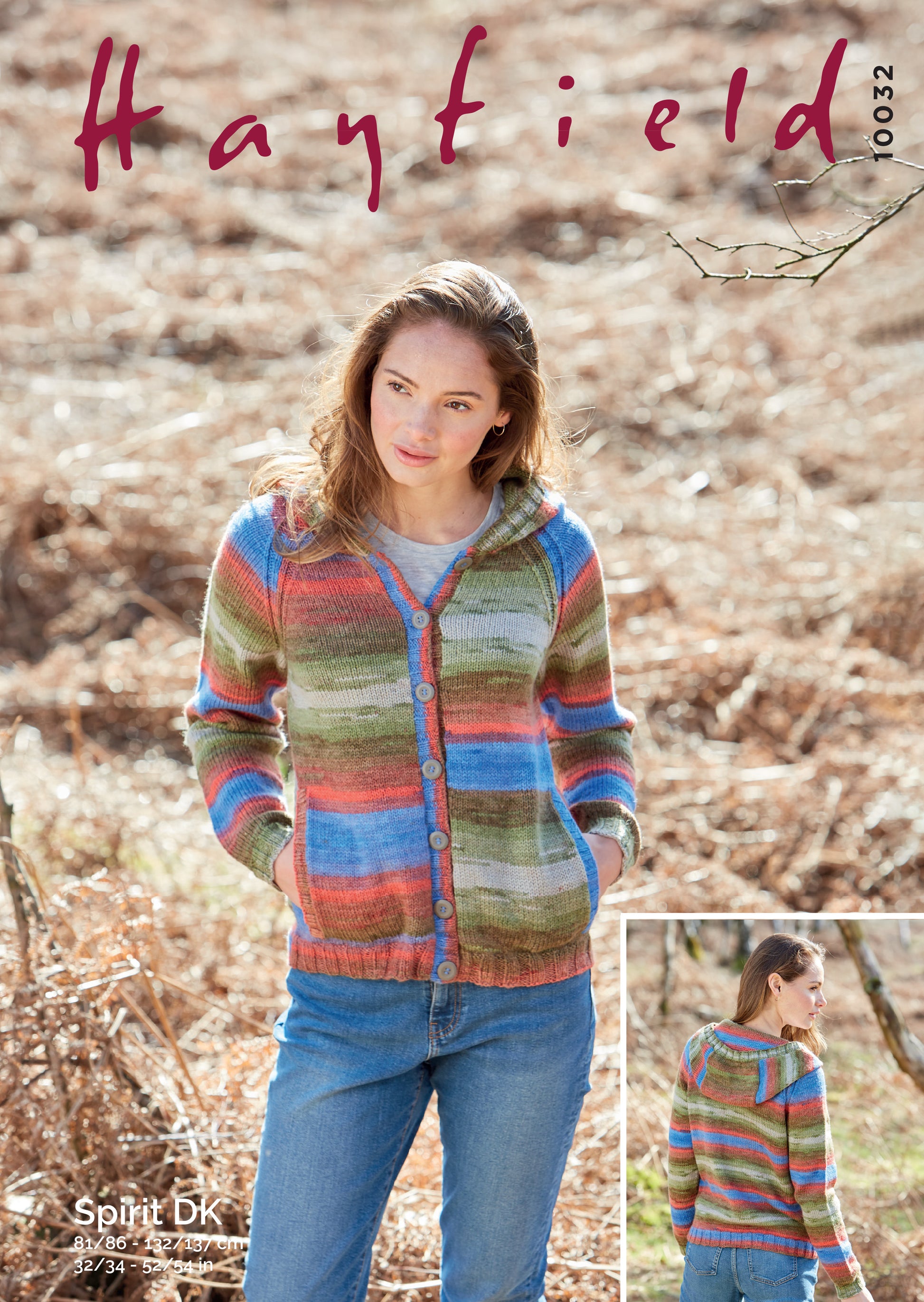 Hayfield Pattern 10032 - Ladies Hooded Cardigan-Hayfield Spirit DK - Product image