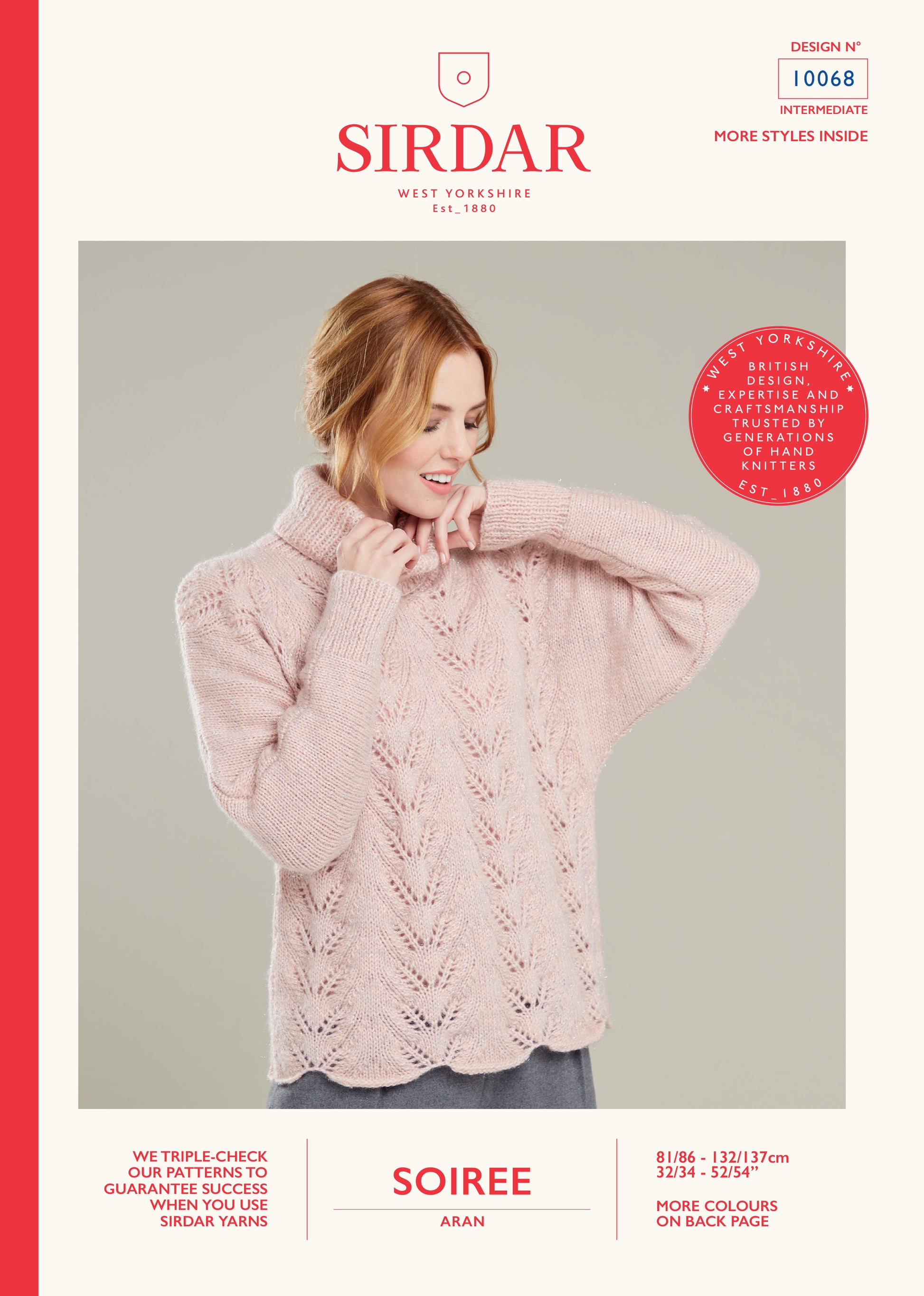 Sirdar Pattern 10068 - Sirdar Soiree aran - Product image
